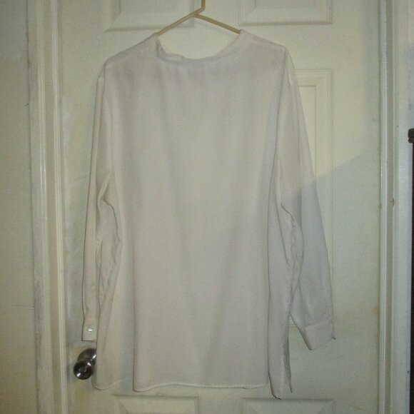 Shirt: “Jordan Woman” Sz:24W, Button Down, Round Collar, Long Sleeve, Off White - Picture 2 of 8